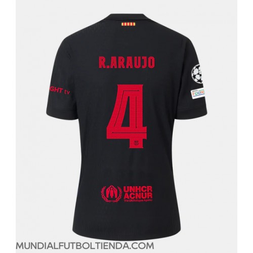 Camiseta Barcelona Ronald Araujo #4 Segunda Equipación Replica 2024-25 mangas cortas